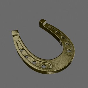 3d horseshoe silver golden