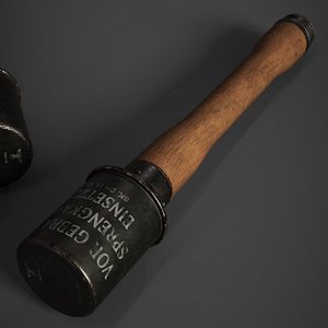 3D model m24 stick grenade