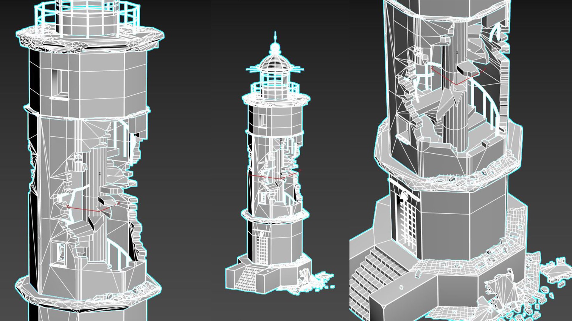 Destroyed Lighthouse Model - TurboSquid 2282022