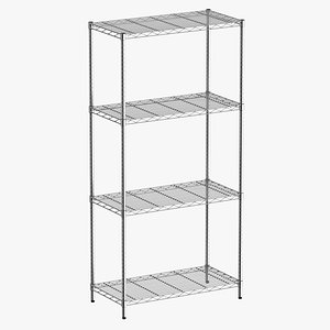 3D Wall Shelves Type 02 Size 03 Clean model