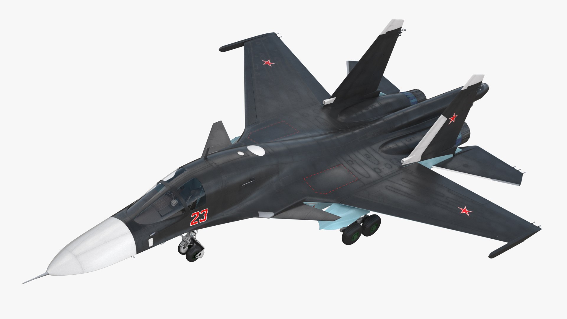 Russian Air Force Su-34 3D Model 3D model preview
