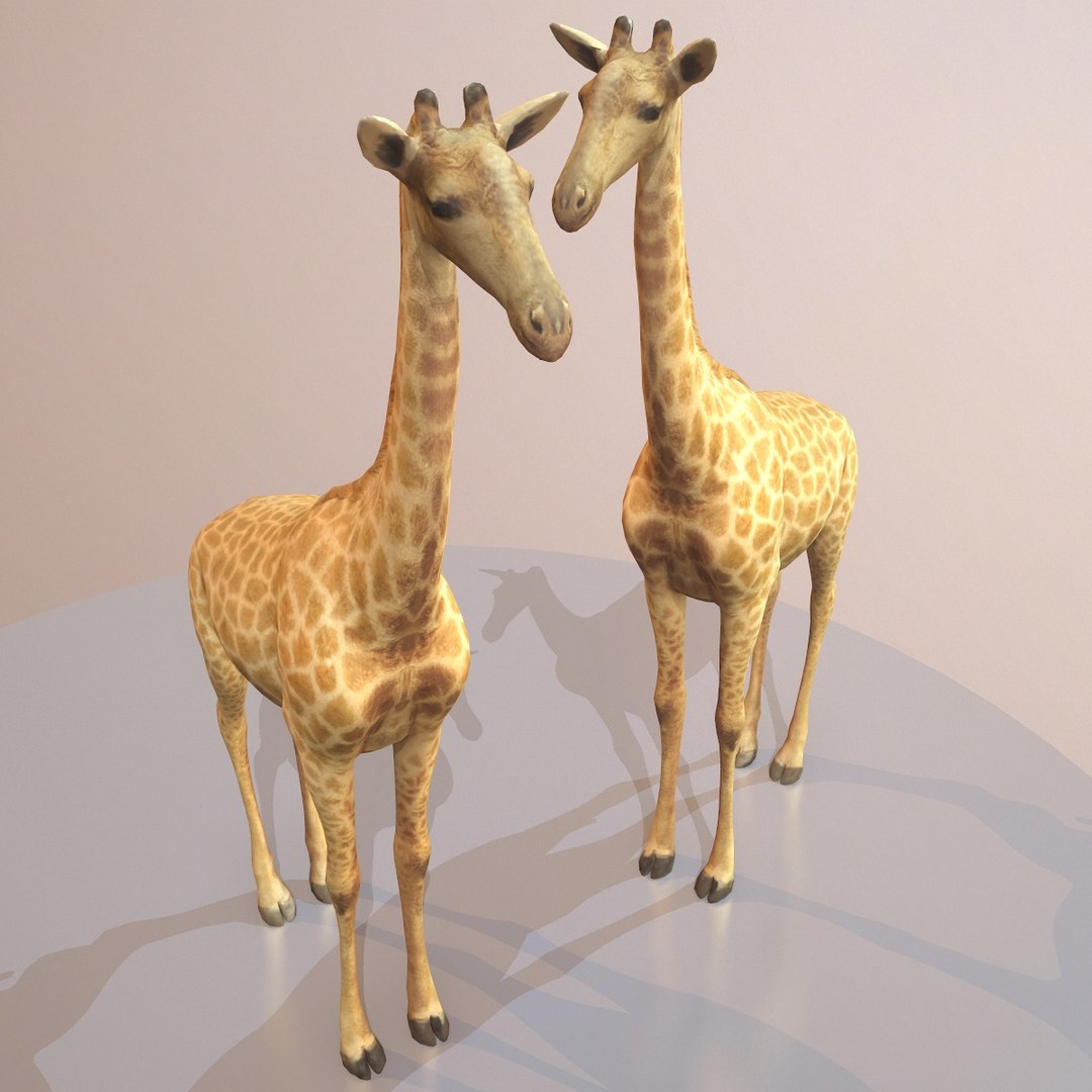 rigged giraffe 3d model