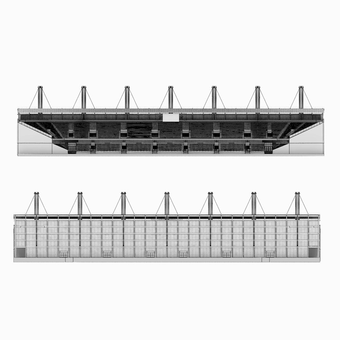 3d Stadium Seating Tribune Wide