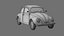 VW Style Beetle Bug  Old Rusty WW2 Car Wrecked