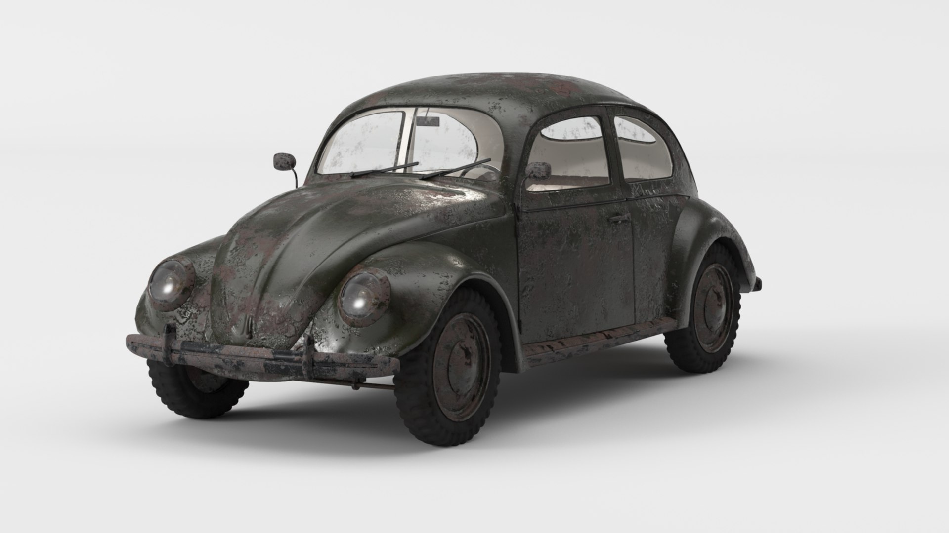 VW Style Beetle Bug  Old Rusty WW2 Car Wrecked 3D model https://p.turbosquid.com/ts-thumb/xn/La3jUX/2F/oldrustyvwbeetlebug000021/jpg/1668923516/1920x1080/fit_q87/61ea789a444c8b045229e0f7e36c90465b90027f/oldrustyvwbeetlebug000021.jpg