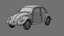 VW Style Beetle Bug  Old Rusty WW2 Car Wrecked