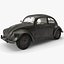 VW Style Beetle Bug  Old Rusty WW2 Car Wrecked
