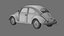 VW Style Beetle Bug  Old Rusty WW2 Car Wrecked