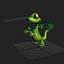 3ds max cartoon lizard logo