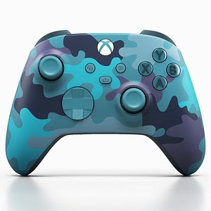 3D Xbox Series X S Mineral Camo Special Edition model