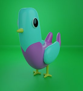 3D model Flappy Bird 3D with Animation VR / AR / low-poly