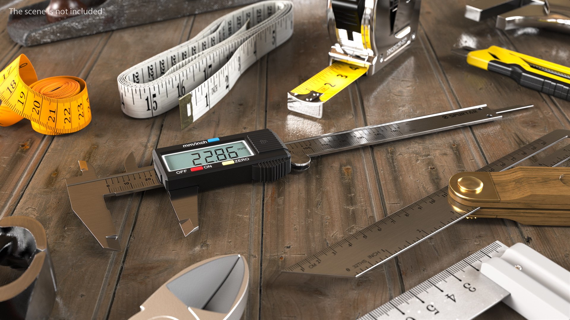 Spurtar LCD Digital Vernier Caliper 3D model preview