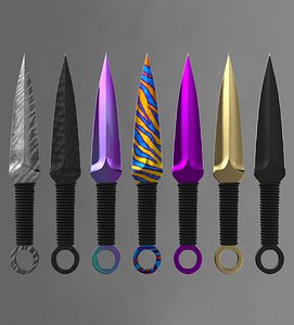 3D model Knife kunai