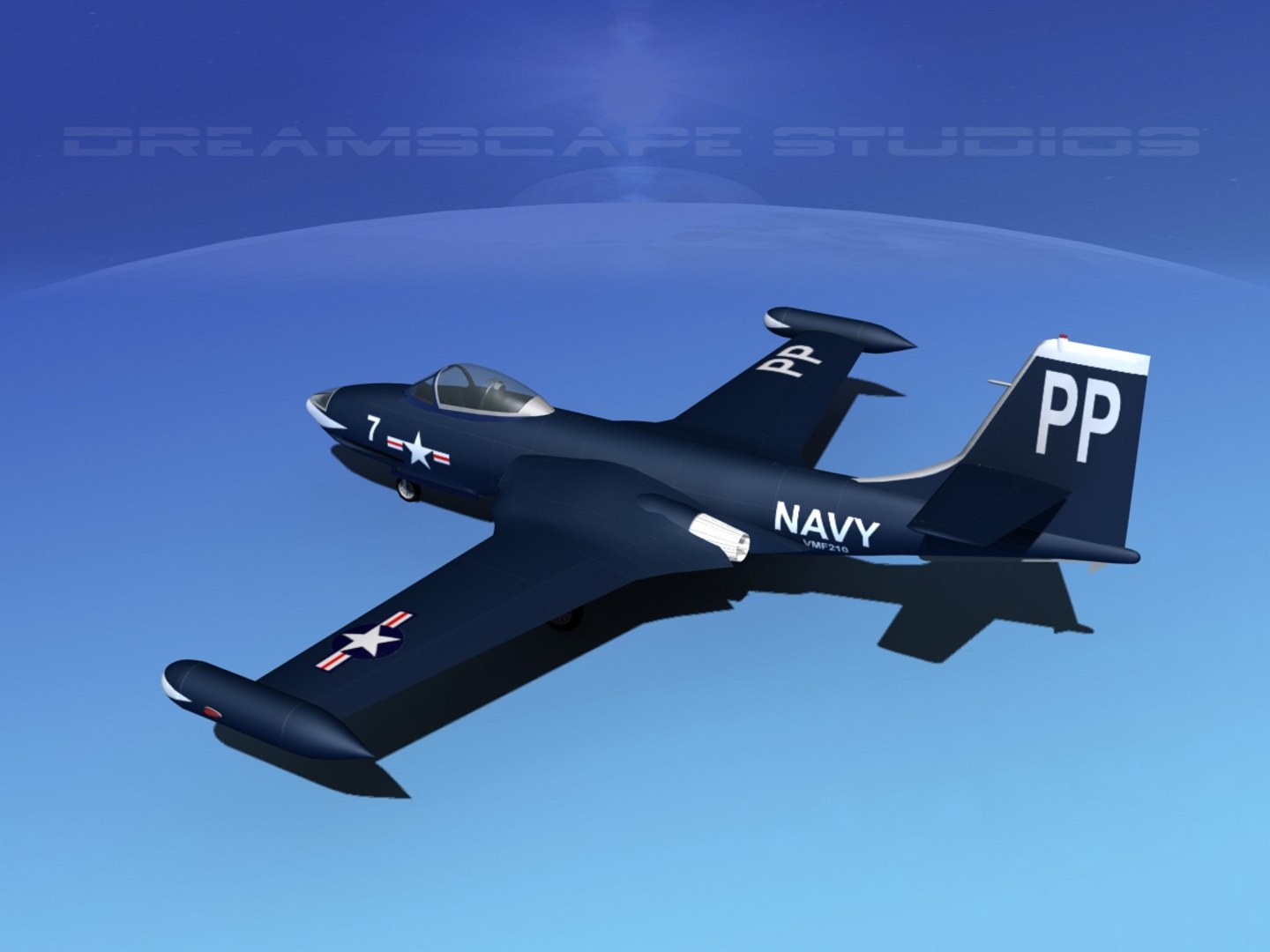 3d korean f2h banshee jet fighter