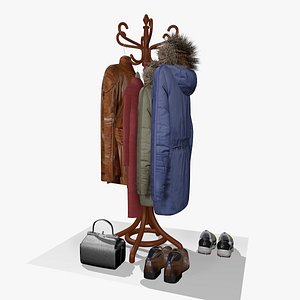 3D model coat stand