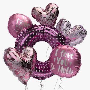 Love Balloons Valentines Day Set