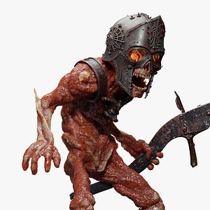 3D Skeleton Ghoul Blender model