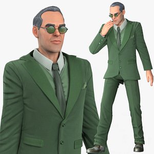 3D Cartoon Rigged Professional Business Man Character 3D Model