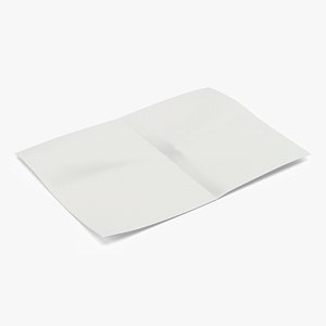 3D Sheet of Paper Folded in Four