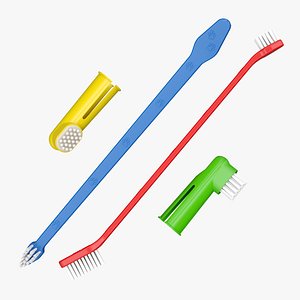 Pet Toothbrush Set 3D