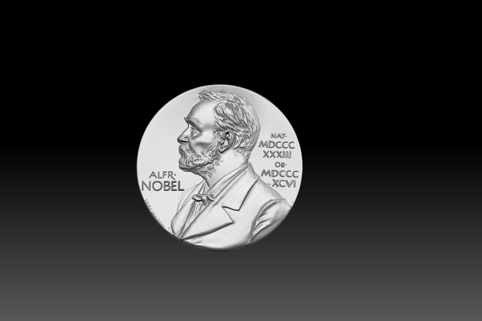 The Nobel Prize Medal 3D STL Model For 3D Printing And Cnc Curving 3D ...