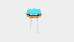 simple stool chair 3D model