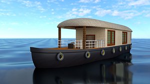 boat boathouse house 3D model