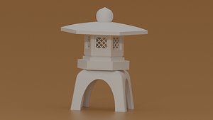 3D Japanese Stone Lantern