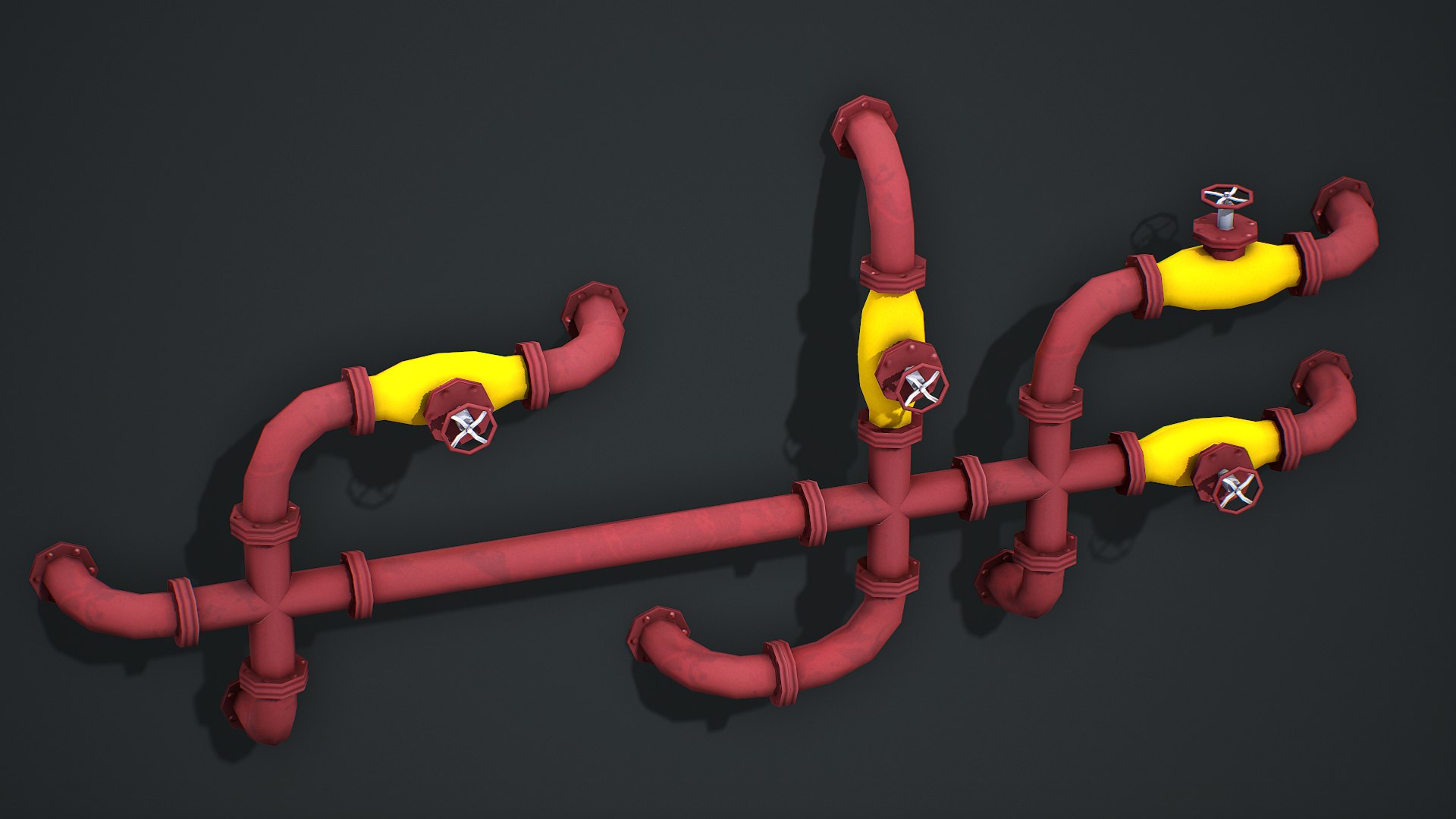 3D Industrial Pipes Modular - Low Poly Game Ready - TurboSquid 2041012