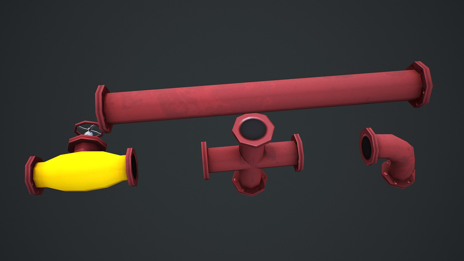 3D Industrial Pipes Modular - Low Poly Game Ready - TurboSquid 2041012