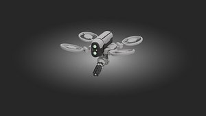 Killer Drone High Quality PBR 3D Model
