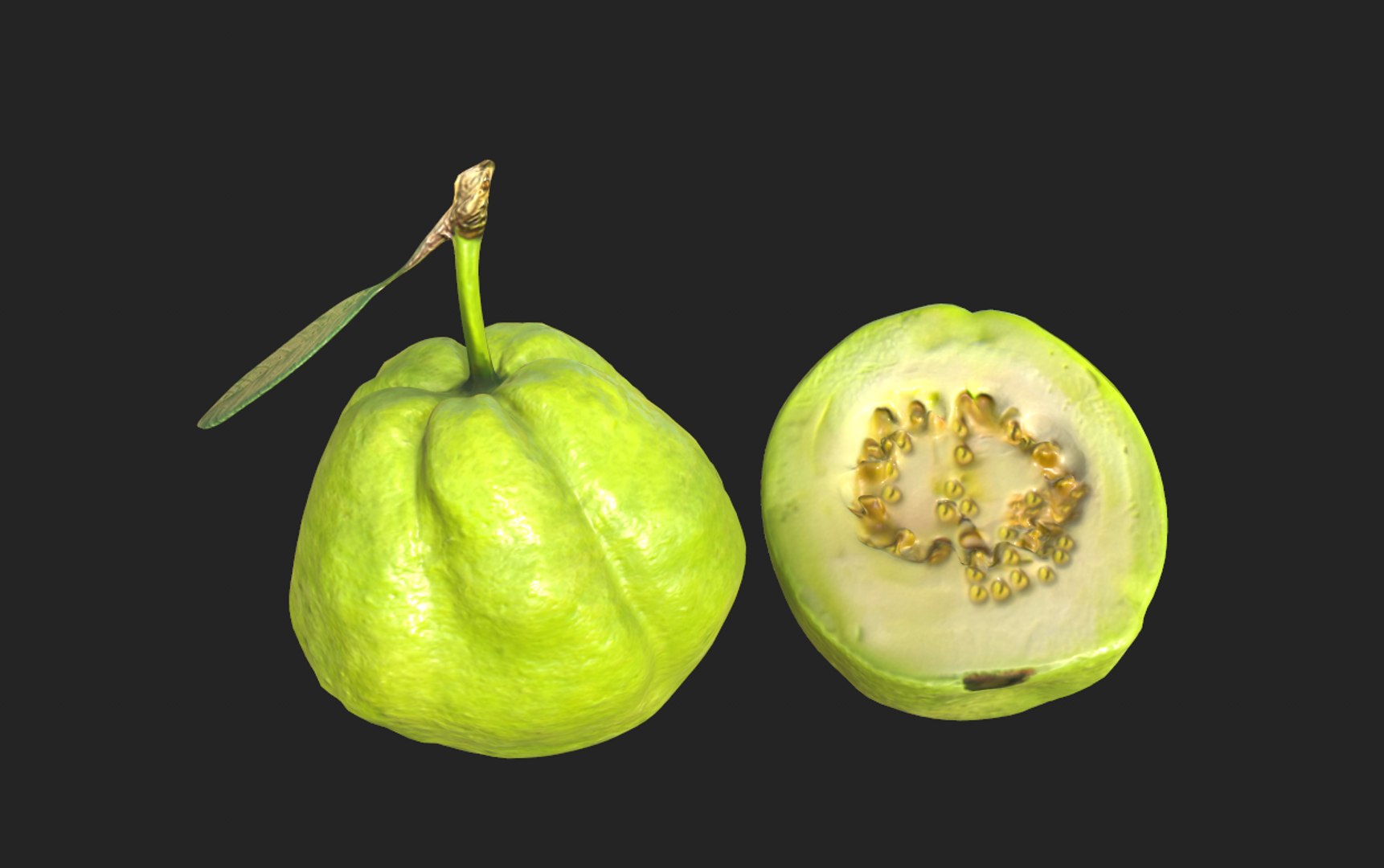 3D Green Guava https://p.turbosquid.com/ts-thumb/xo/ADZe0n/sx/screenshot_7/png/1742740720/1920x1080/fit_q87/04e3e5adba19ea6acc3d76eef513544b082c3c44/screenshot_7.jpg