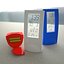 3d photoreal digital alarm clock model