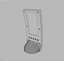 3d photoreal digital alarm clock model