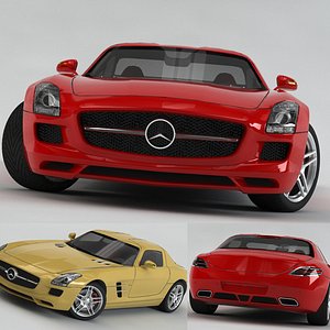 mercedes-benz sls amg 3d max