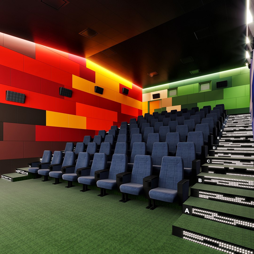 3D theater theatre interior model TurboSquid 1684046