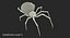 3D black widow spider rigged