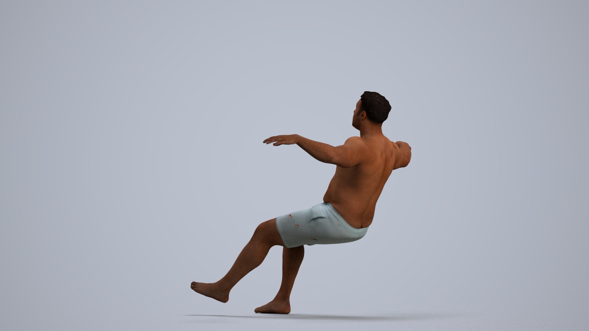 00301Allen009 - Adult Black Man Sitting Poolside In Swimwear For ...