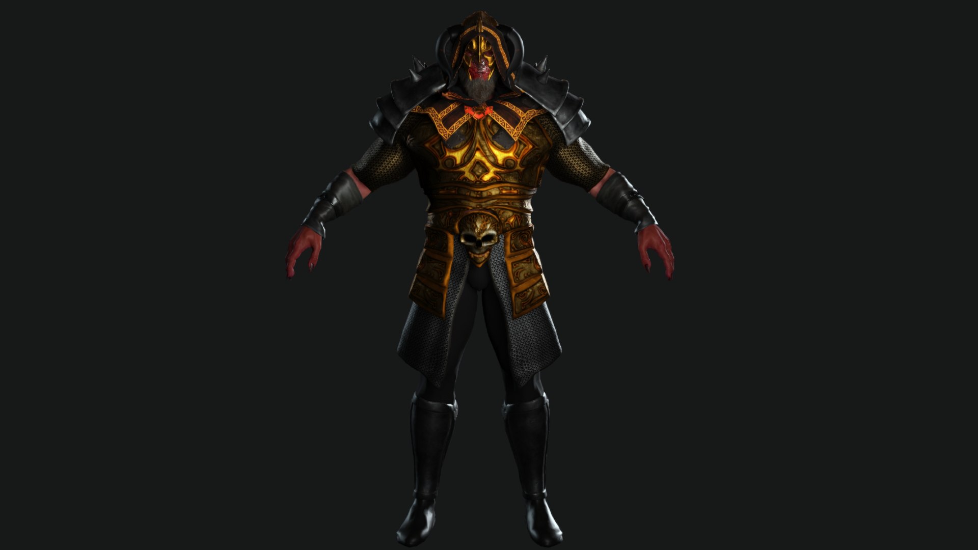 3D AAA 3D GAME READY FANTASY MALE CHARACTER - MONSTER WARRIOR 01 ...