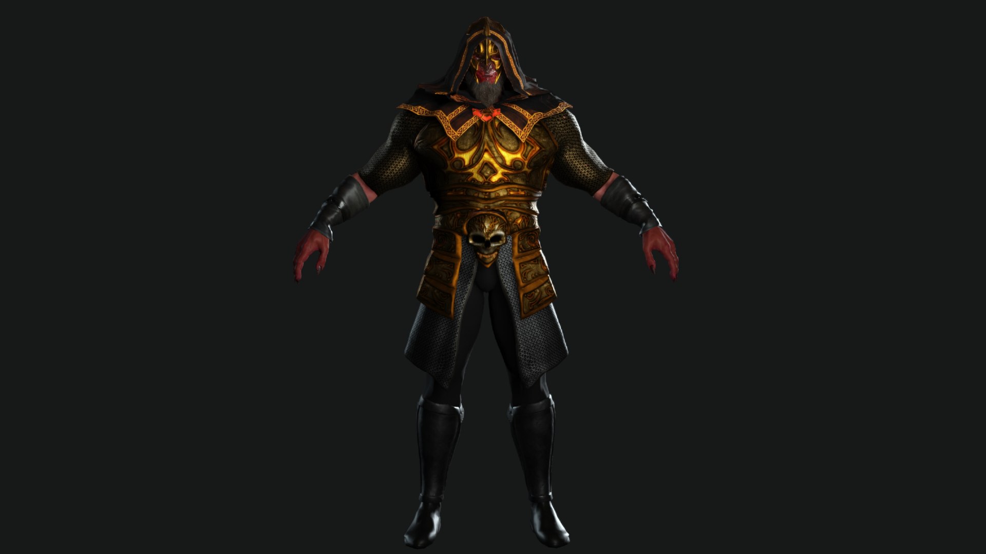 3D AAA 3D GAME READY FANTASY MALE CHARACTER - MONSTER WARRIOR 01 ...