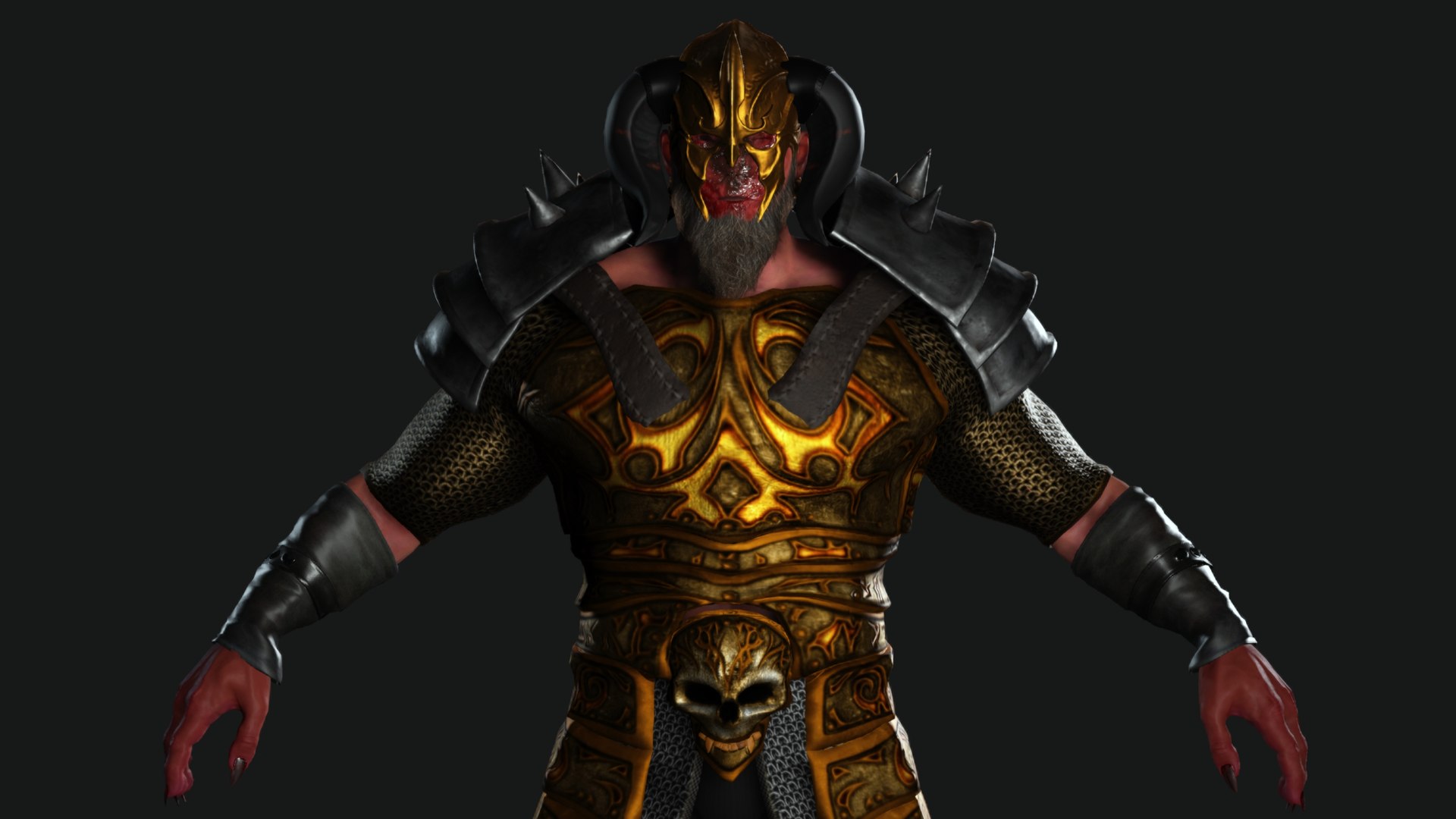 3D AAA 3D GAME READY FANTASY MALE CHARACTER - MONSTER WARRIOR 01 ...