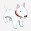 bull terrier toon rende