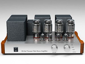 hi-fi tube amplifier 3d model