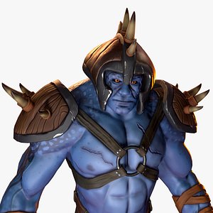 3D wuragas warrior rigged character