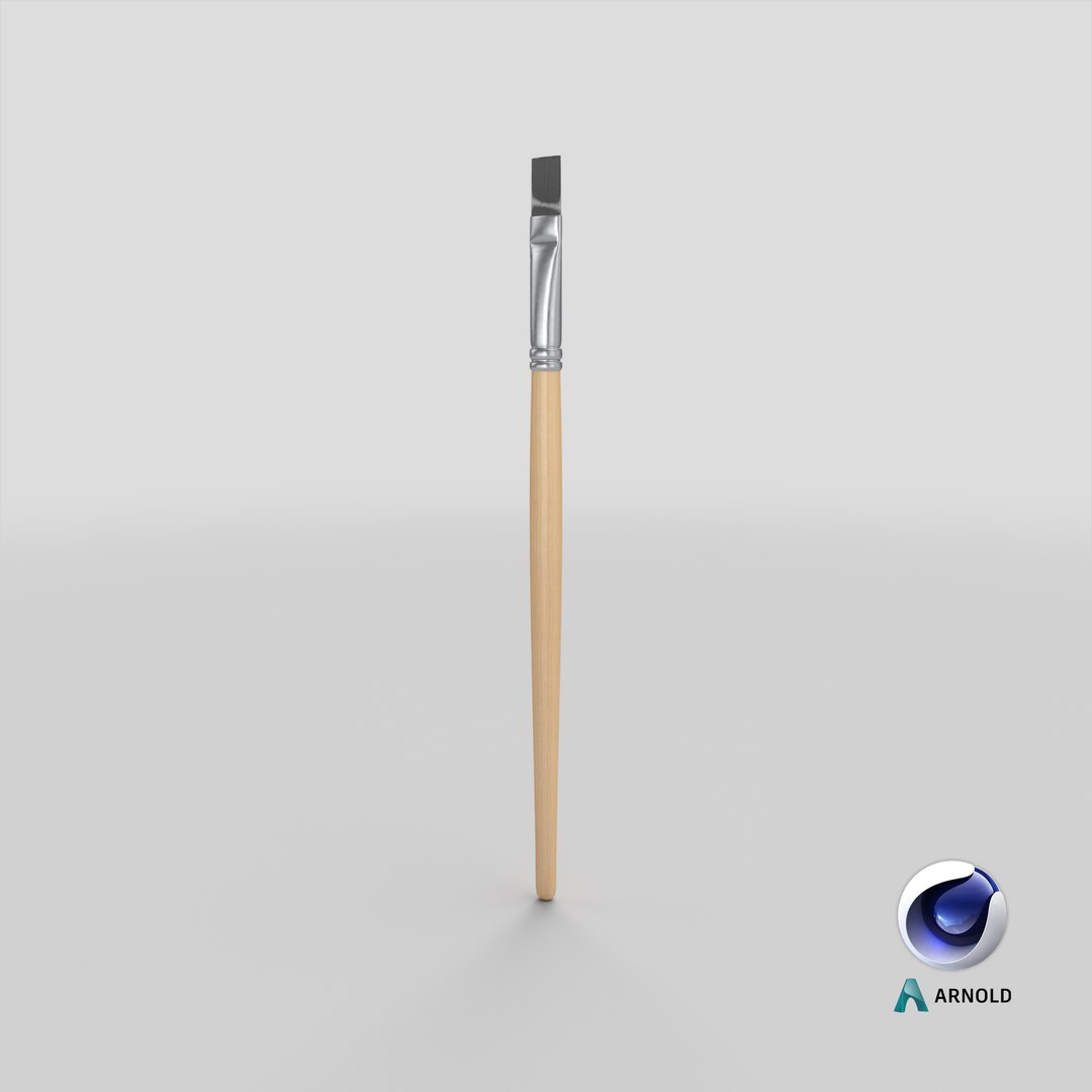 3D Flat Paint Brush Model - TurboSquid 1934792