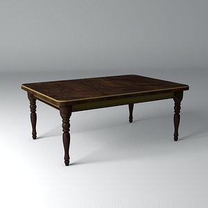 classic table walnut wood 3ds