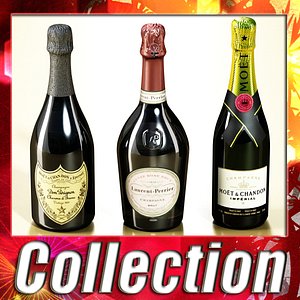 3 Champagne bottles collection