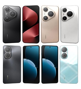 Huawei Pura 80 Pro And Huawei Nova Y73 All Colors 3D