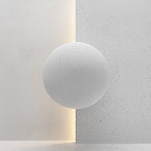 White stucco texture 3D model