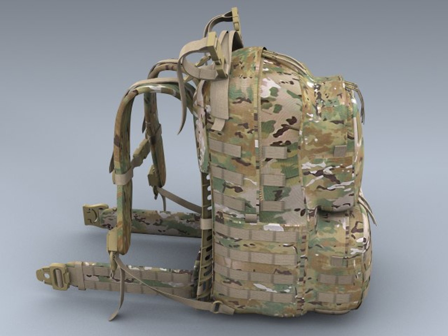 Army Medium Rucksack Multicam 3ds